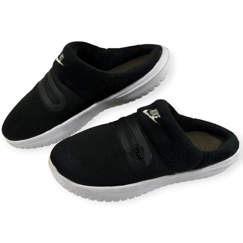 Nike Burrow Mule Slippers, Black/White, Men's Small, Size 7